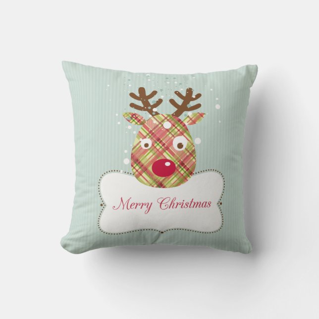 Tartan Reindeer Kudde (Framsida)