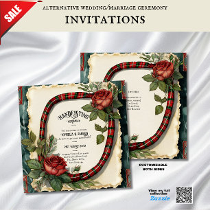 TARTAN RIBBON HANDFASTING CEREMONY INVITATIONS INBJUDNINGAR