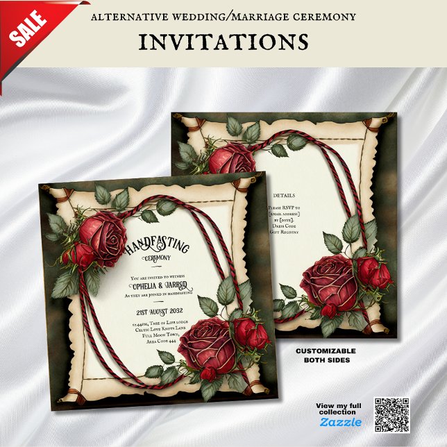 TARTAN RIBBON HANDFASTING CEREMONY INVITATIONS INBJUDNINGAR (Skapare uppladdad)