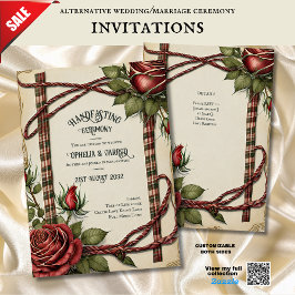 TARTAN RO HANDFASTING CEREMONY INVITATIONS INBJUDNINGAR
