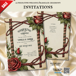 TARTAN RO HANDFASTING CEREMONY INVITATIONS INBJUDNINGAR