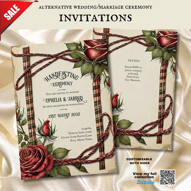 TARTAN RO HANDFASTING CEREMONY INVITATIONS INBJUDNINGAR (Skapare uppladdad)