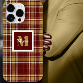 Tartan - Russet Red Benvitare och Caramel Guld