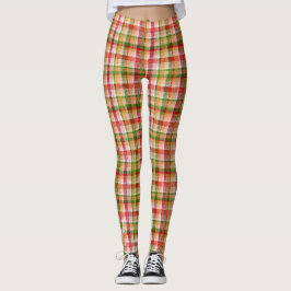 Tartan-rutig anpassad utomhusfest evenemang leggings