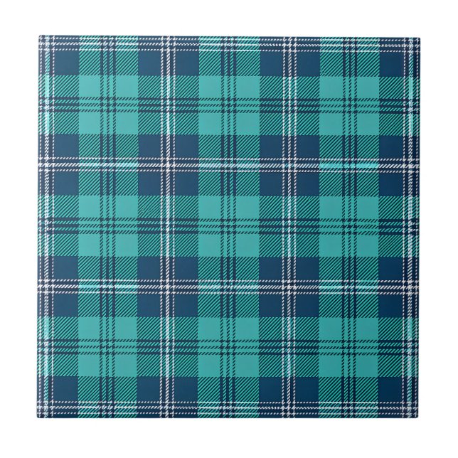 Tartan Rutig Keramisk Platta Kakelplatta (Framsidan)