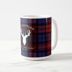 Tartan Rutig Klans MacLachlan Familj Sjön Hus Kaffemugg
