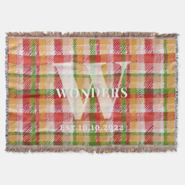 Tartan-rutigt anpassat tema för utomhusfest filt