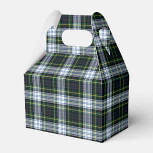 Tartan Rutmönster Klan Gordon Vit Grön Fest Presentaskar