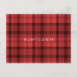 Tartan Scotland Postcard Vykort