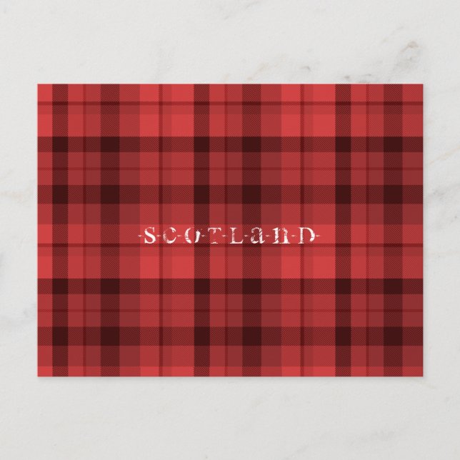 Tartan Scotland Postcard Vykort (Framsida)