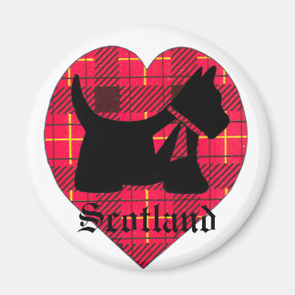Tartan Scottie Hund Magnet