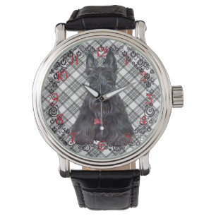 Tartan Scottie Svart & Vit Armbandsur