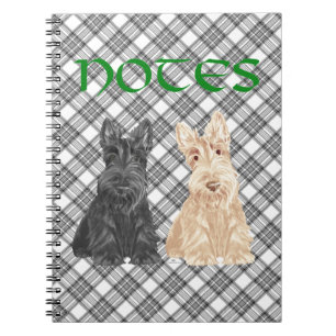 Tartan Scotties Anteckningsbok Med Spiral