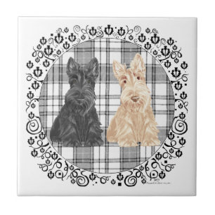 Tartan Scotties Kakelplatta