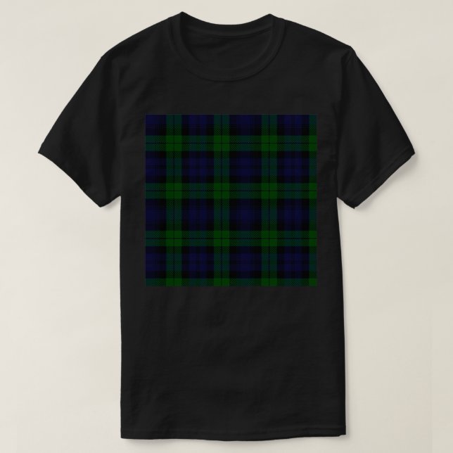 TARTAN SCOTTISH Black Watch PLAID CHECK DESIGN T Shirt (Design framsida)