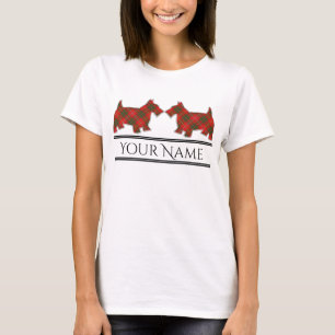 Tartan Scottish Dogs från skotska klanen Bruce T Shirt