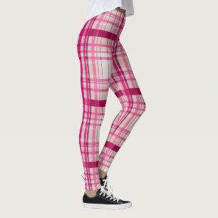 Tartan skotsk rosa vit Play Classic Blue Leggings
