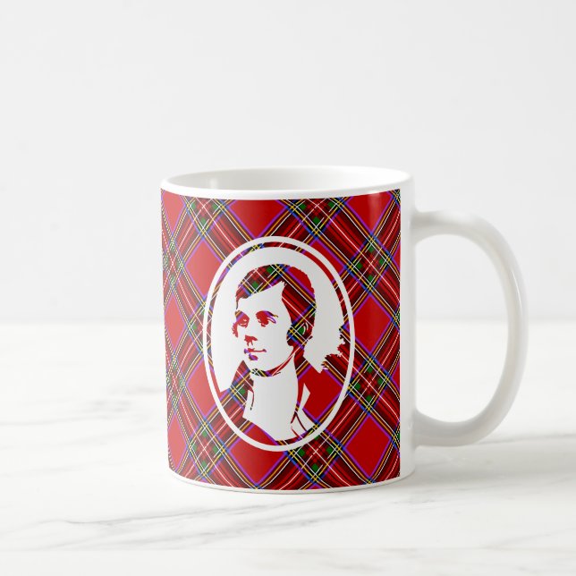 Tartan Skottlands skald Rabbie Burns Kaffemugg (Höger)