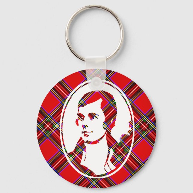 Tartan Skottlands skald Robbie Burns Nyckelring (Framsida)