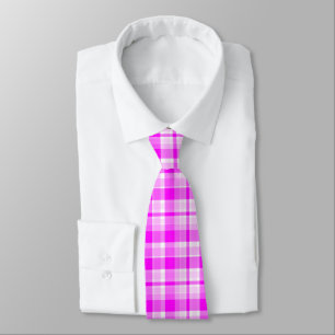 Tartan Söt Rosa Play Neck Tie Slips