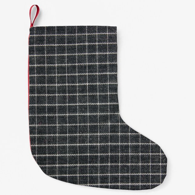 tartan struktur liten julstrumpa (Framsidan)