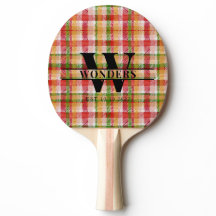 Tartan-struktur Rutmönster med anpassad monogram