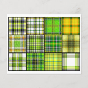Tartan Tea Bag Brickor - Origami Vikning Flygblad