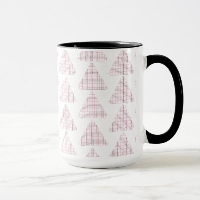 Tartan Triangles Rosa Mugg (Höger)