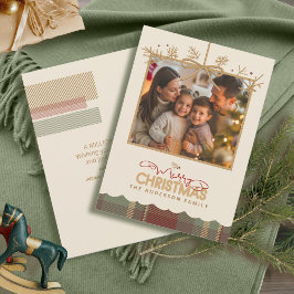 Tartan Trim jul Hanging Photo ID1141A Julkort