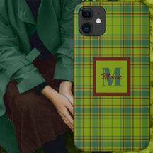 Tartan - Två toners Grönt och Russet Red Phone Cas