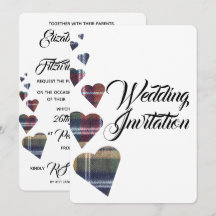 Tartan Wedding-inbjudan
