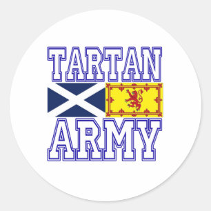 Tartanarmé Runt Klistermärke