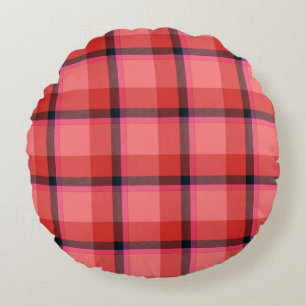 Tartandesign Rund Kudde