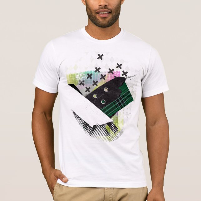 Tartanmönster är fab t-shirt (Framsida)