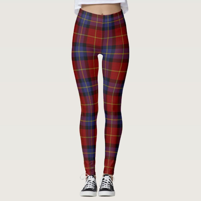 Tartanmönster Leggings (Framsida)