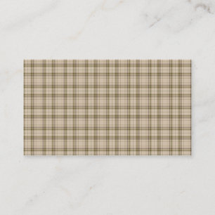 Tartanplädbrunt, beige & gröntnr. 59 visitkort