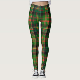 Tartanplädjulen görar grön rött leggings