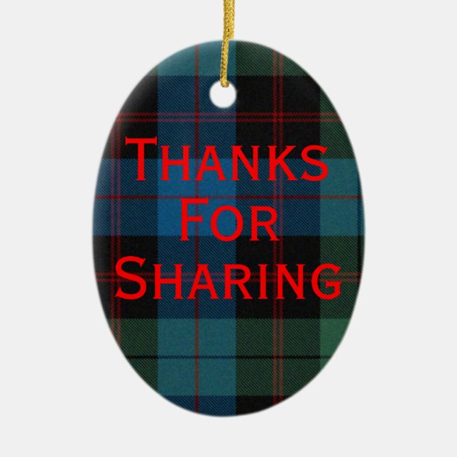 Tartanprogramprydnad Julgransprydnad Keramik (Framsidan)