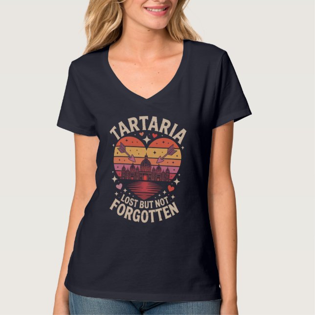 Tartaria Förlorad Alla hjärtans dag T-shirt (Framsida)
