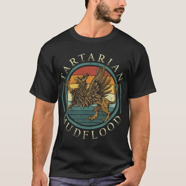 Tartarian Mudflood - Retro Tartaria Empire Griffin T Shirt (Framsida)