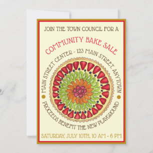 Tarte aux Fruits Tart Paj Fransk Pastry Bake Sale Inbjudningar