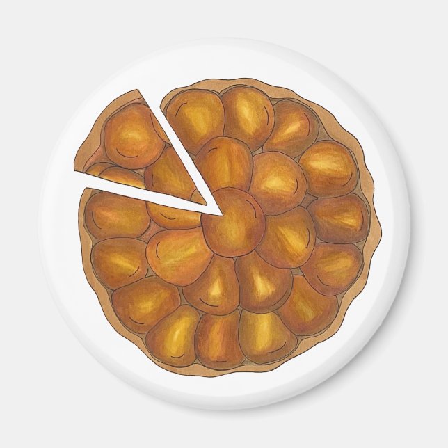Tarte Tatin Fransk Apple Fruit Tart Paj Pastry Magnet (Framsidan)