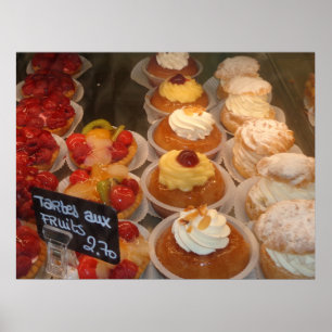 Tartes aux fruits - Fransk Pastry Poster
