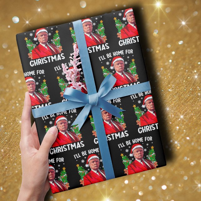 Tårtomten jag kommer hem till jul presentpapper (Skapare uppladdad)