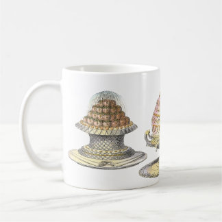 Tårtor för bageri för elegant- och finarevintage kaffemugg