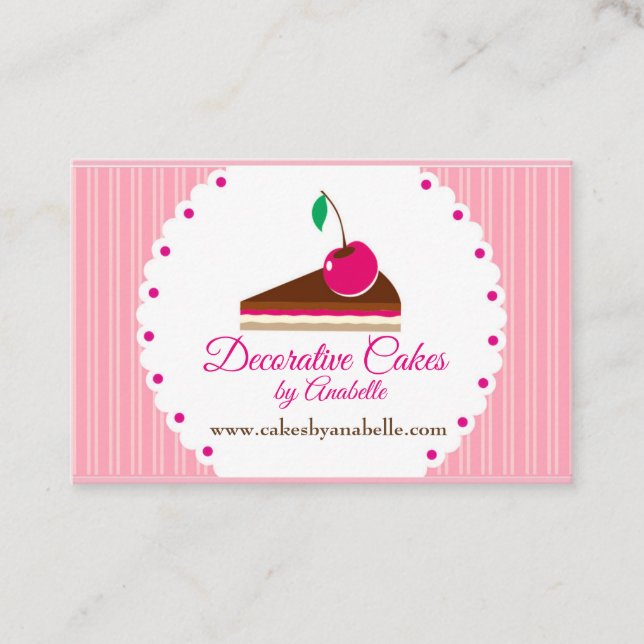 Tårtor. Handgjorda tårtor, 3 D-tårtor Visitkort (Framsida)