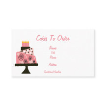 Tårtor som beställer visitkorten