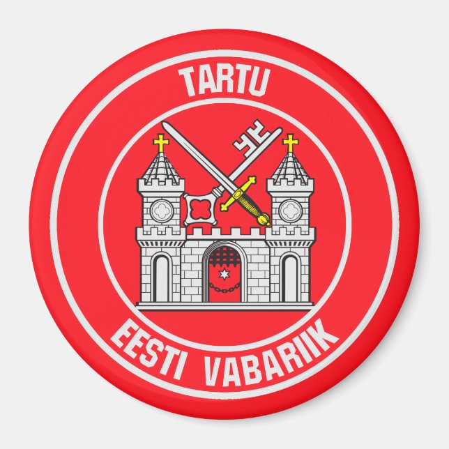 Tartu Round Emblem Magnet (Framsidan)