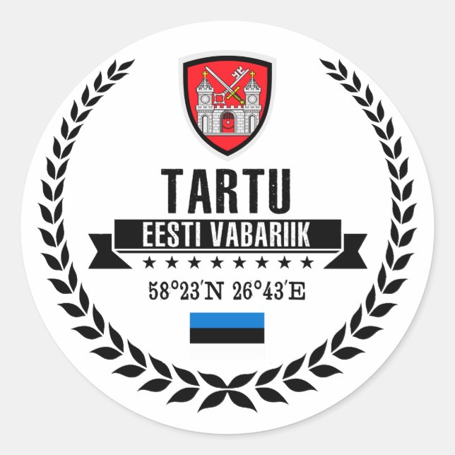 Tartu Runt Klistermärke (Framsida)