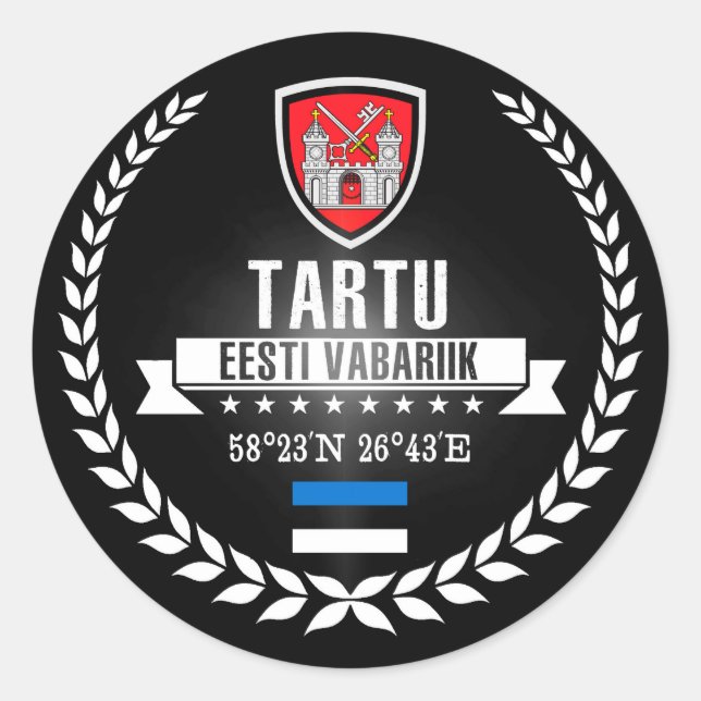 Tartu Runt Klistermärke (Framsida)